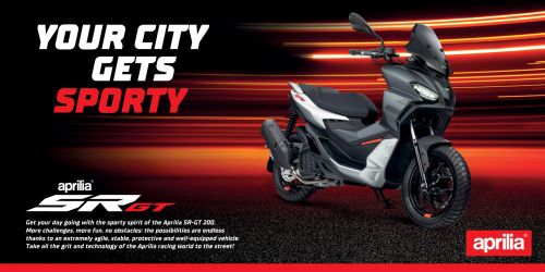 THE WAIT IS OVER, APRILIA SR GT IS AVAILABLE IN INDONESIA TO BRING FUN RIDING EXPERIENCE, EVERYDAY EVERYWHERE